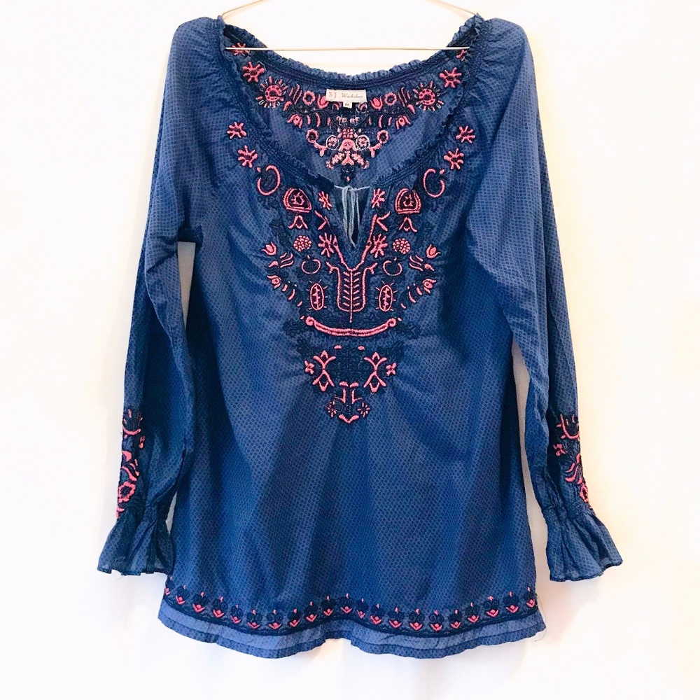Johnny Was | 3 J Workshop embroidered blouse